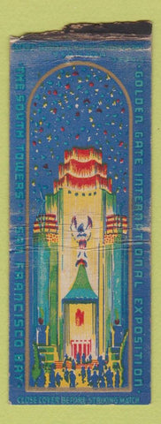 Matchbook Cover - 1939 Golden Gate Exposition San Francisco CA WORN BOBTAIL