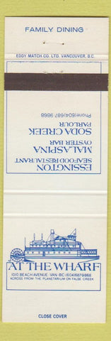 Matchbook Cover - At the Wharf Vancouver BC