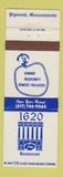 Matchbook Cover - 1620 Restaurant Plymouth MA