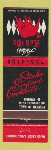 Matchbook Cover - Arthur's Red Ox Menasha WI