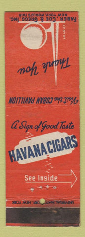Matchbook Cover - 1939 New York World's Fair Faber Cole WORN