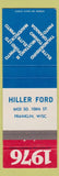 Matchbook Cover - 1976 Ford Hiller Franklin WI