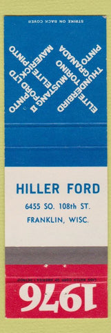 Matchbook Cover - 1976 Ford Hiller Franklin WI