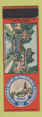 Matchbook Cover - 1936 California Pacific Expo San Diego CA WORN