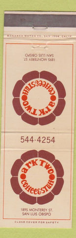 Matchbook Cover - Ark Two Coffee San Luis Obispo CA