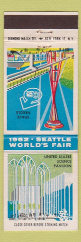 Matchbook Cover - 1962 World's Fair Seattle Space Needle Science Pavilion