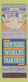 Matchbook Cover - 1939 New York World's Fair Deco