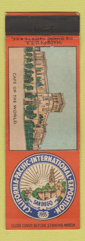 Matchbook Cover - 1935 California Expo San Diego Cafe of the World