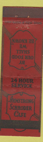 Matchbook Cover - Armstrong Schroder Cafe Santa Monica CA WEAR