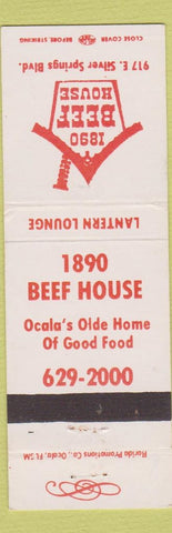 Matchbook Cover - 1890 Beef House  WEAR