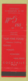 Matchbook Cover - 181 Grill Chicago IL