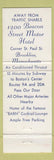 Matchbook Cover - 1200 Beacon Street Motor Hotel Brookline MA