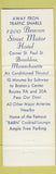 Matchbook Cover - 1200 Beacon Street Motor Hotel Brookline MA WEAR