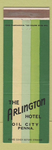 Matchbook Cover - Arlington Hotel Oil City PA