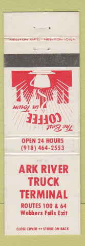 Matchbook Cover - Ark River Truck Terminal Webbers Falls WORN