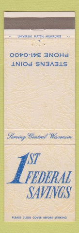 Matchbook Cover - 1st Federal Savings Stevens Point WI