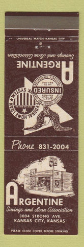 Matchbook Cover - Argentine Savings and Loan Kansas City MO