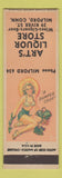 Matchbook Cover - Art's Liquor Store Milford CT pinup