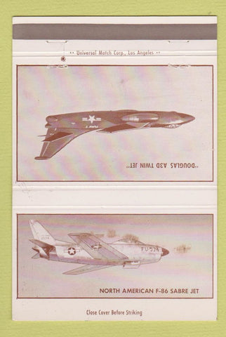 Matchbook Cover - Artcraft Tools Dies Jigs Los Angeles CA airplanes 40 Strike