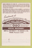 Matchbook Cover - Artcraft Tools Dies Jigs Los Angeles CA airplanes 40 Strike