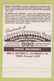 Matchbook Cover - Artcraft Tools Dies Jigs Los Angeles CA airplanes 40 Strike