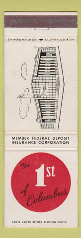 Matchbook Cover - 1st Bank of Columbus GA WEAR