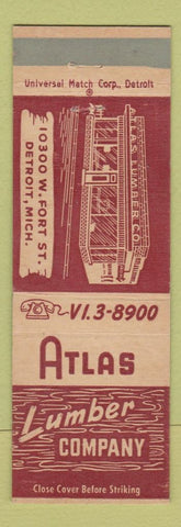 Matchbook Cover - Atlas Lumber Detroit MI