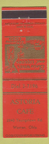 Matchbook Cover - Astoria Cafe Warren OH