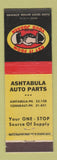 Matchbook Cover - Ashtabula Auto Parts Conneaut OH