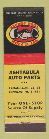 Matchbook Cover - Ashtabula Auto Parts Conneaut OH