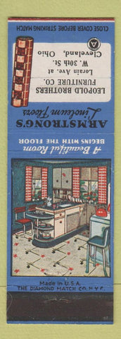 Matchbook Cover - Armstrong Linoleum Floors Cleveland OH