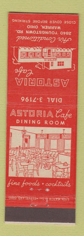 Matchbook Cover - Astoria Cafe Warren OH