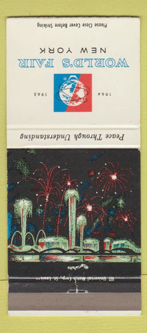 Matchbook Cover - 1964 New York World's Fair Fountain 30 Strike