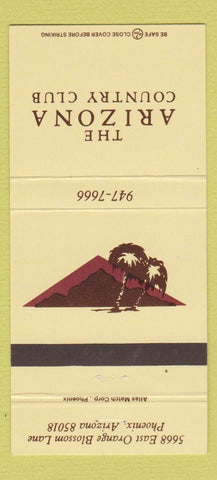 Matchbook Cover - Arizona Country Club Phoenix AZ 30 Strike