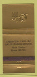 Matchbook Cover - 1977 Cadillac Crestview West Covina CA 30 Strike