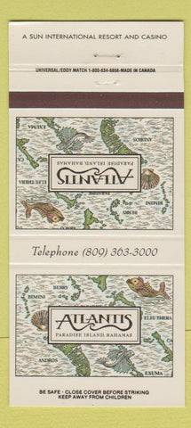 Matchbook Cover - Atlantis Paradise Island Bahamas 30 Strike