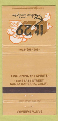 Matchbook Cover - 11:29 Santa Barbara CA 30 Strike