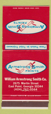 Matchbook Cover - Armstrong Smith Paints East Point GA 30 Strike