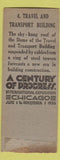 Matchbook Cover - 1933 Chicago World's Fair Travel Transport WORN BOBTAIL