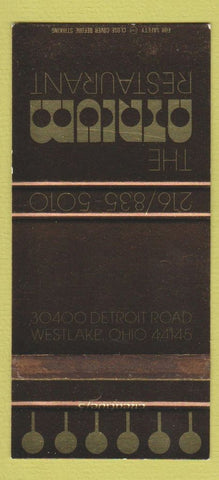 Matchbook Cover - Atrium Restaurant Westlake OH SAMPLE WORN 30 Strike