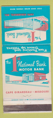 Matchbook Cover - 1st National Bank Cape Girardeau MO 30 Strike