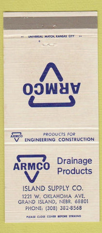 Matchbook Cover - Armco Drainage Island Supply Grand Island NE 30 Strike