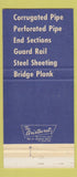 Matchbook Cover - Armco Drainage Island Supply Grand Island NE 30 Strike