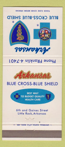 Matchbook Cover - Arkansas Blue Cross Blue Shield Little Rock AR 30 Strike