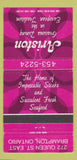 Matchbook Cover - Ariston Restaurant Brampton ON 30 Strike