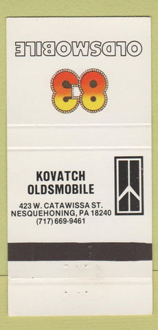 Matchbook Cover - 1983 Oldsmobile Kovatch Nesquehoning PA 30 Strike