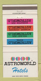 Matchbook Cover - Astroworld Hotels Houston TX 30 Strike