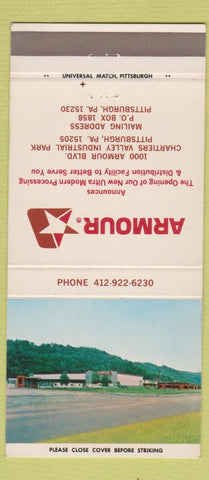 Matchbook Cover - Armour Meats Pittsburgh PA 30 Strike