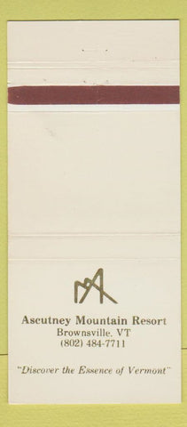 Matchbook Cover - Ascutney Mountain Resort Brownsville VT 30 Strike