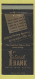 Matchbook Cover - 1st National Bank Pierre SD WEAR 30 Strike